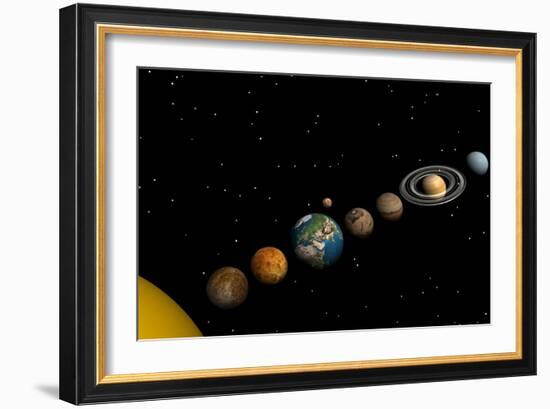 Planets of the Solar System-null-Framed Art Print