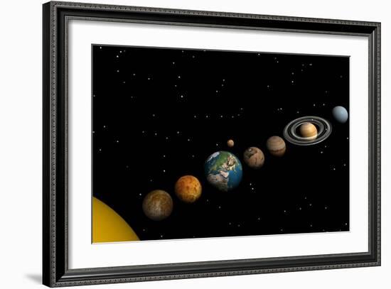 Planets of the Solar System-null-Framed Art Print