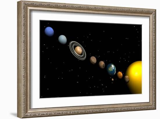 Planets of the Solar System-null-Framed Art Print