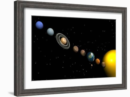 Planets of the Solar System--Framed Art Print