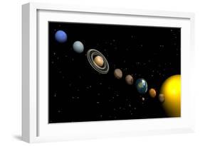 Planets of the Solar System-null-Framed Art Print