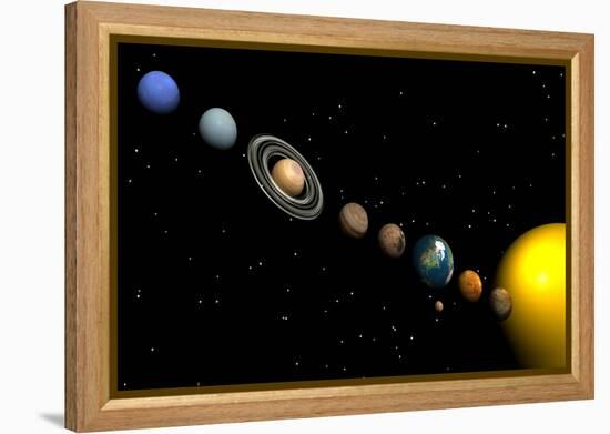 Planets of the Solar System-null-Framed Stretched Canvas