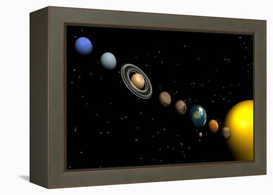 Planets of the Solar System-null-Framed Stretched Canvas