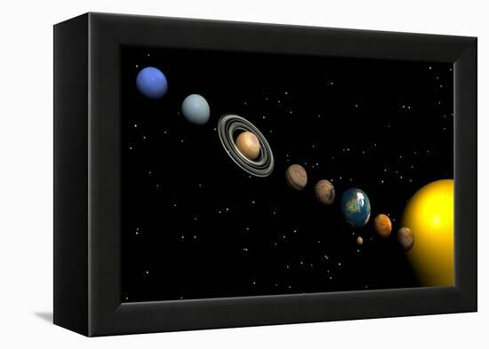Planets of the Solar System-null-Framed Stretched Canvas