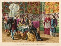 Columbus Agrees Terms with King Ferdinand and Queen Isabella-Planetta-Framed Art Print