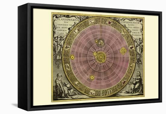 Planisphaerium Copernicanum-Andreas Cellarius-Framed Stretched Canvas