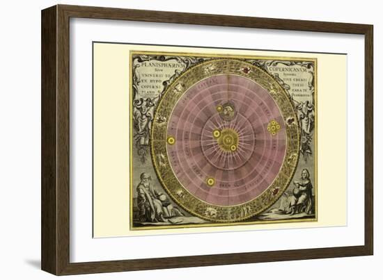 Planisphaerium Copernicanum-Andreas Cellarius-Framed Art Print