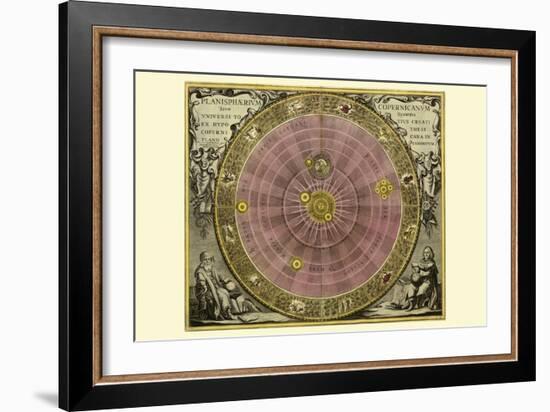 Planisphaerium Copernicanum-Andreas Cellarius-Framed Art Print