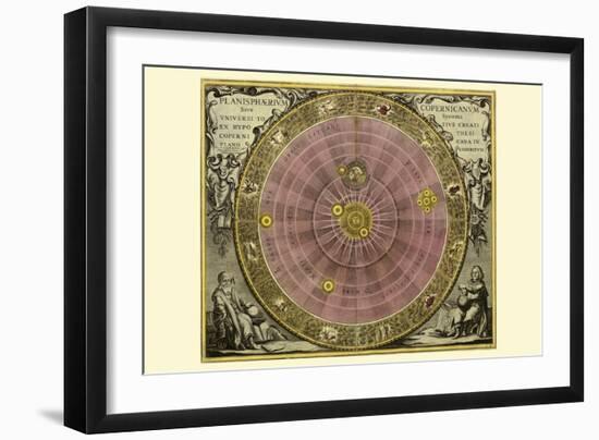 Planisphaerium Copernicanum-Andreas Cellarius-Framed Art Print