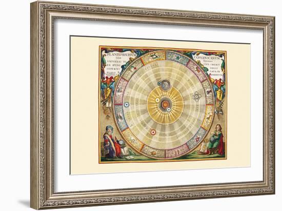 Planisphaerium Copernicanum-Andreas Cellarius-Framed Art Print