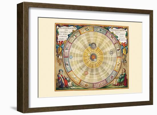 Planisphaerium Copernicanum-Andreas Cellarius-Framed Art Print