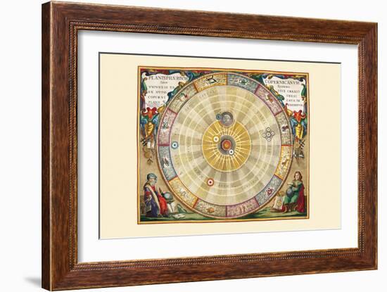 Planisphaerium Copernicanum-Andreas Cellarius-Framed Art Print