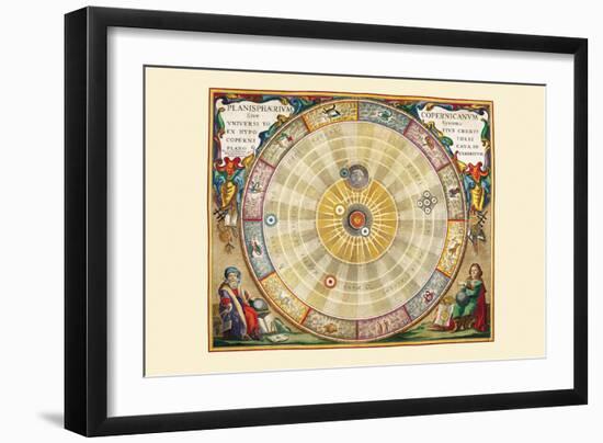 Planisphaerium Copernicanum-Andreas Cellarius-Framed Art Print