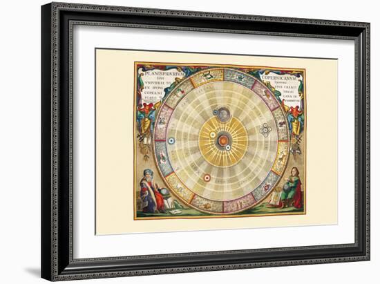 Planisphaerium Copernicanum-Andreas Cellarius-Framed Art Print