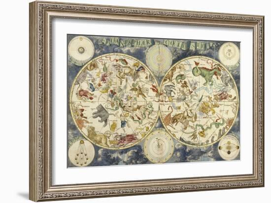 Planisphere Celeste Map-The Vintage Collection-Framed Giclee Print