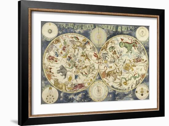 Planisphere Celeste Map-The Vintage Collection-Framed Giclee Print