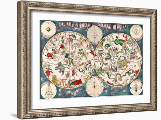 Planisphere Coeleste, Star Map, 1680-Science Source-Framed Giclee Print