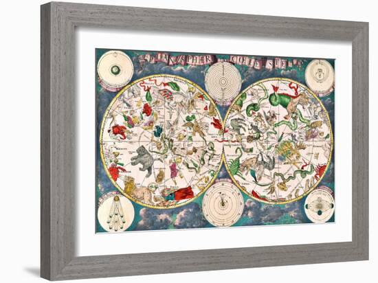 Planisphere Coeleste, Star Map, 1680-Science Source-Framed Giclee Print