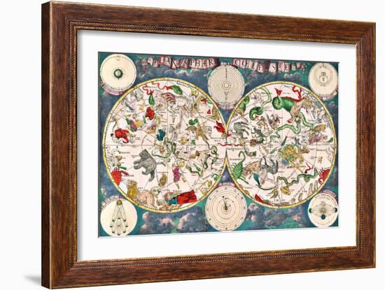 Planisphere Coeleste, Star Map, 1680-Science Source-Framed Giclee Print