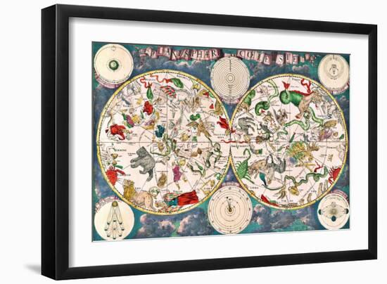 Planisphere Coeleste, Star Map, 1680-Science Source-Framed Giclee Print