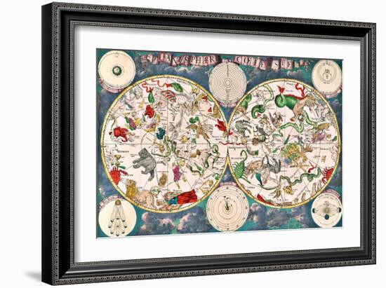 Planisphere Coeleste, Star Map, 1680-Science Source-Framed Giclee Print