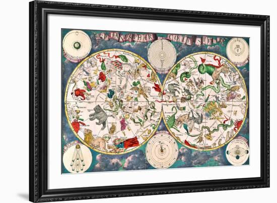 Planisphere Coeleste, Star Map, 1680-Science Source-Framed Giclee Print