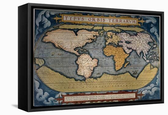 Planisphere-Abraham Ortelius-Framed Premier Image Canvas