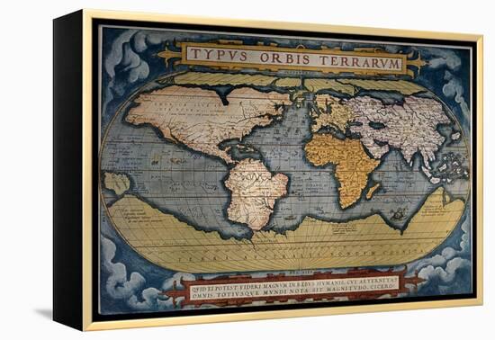 Planisphere-Abraham Ortelius-Framed Premier Image Canvas