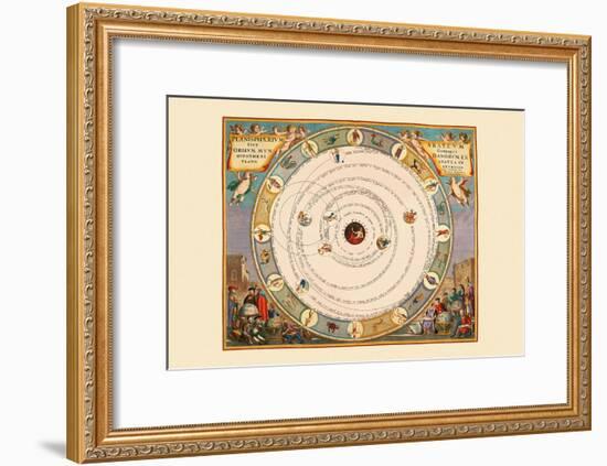 Planispherium Arateum-Andreas Cellarius-Framed Art Print