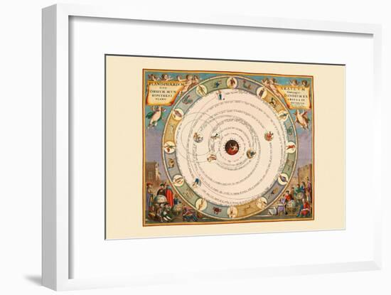 Planispherium Arateum-Andreas Cellarius-Framed Art Print