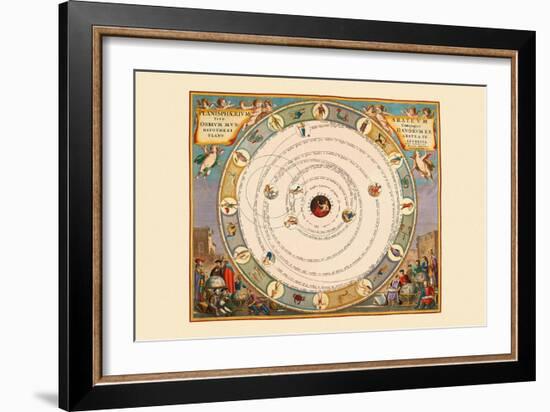 Planispherium Arateum-Andreas Cellarius-Framed Art Print