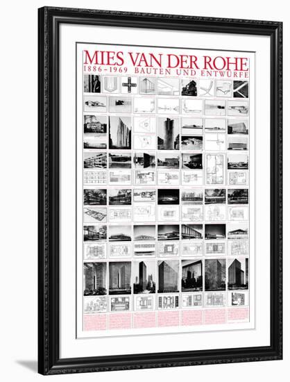 Planned and Unfinished Buildings-Mies Van Der Rohe-Framed Art Print