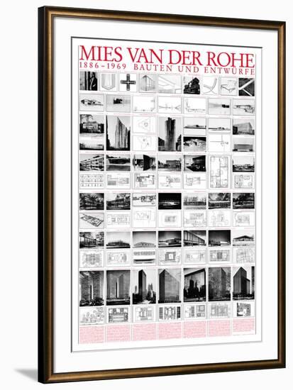 Planned and Unfinished Buildings-Mies Van Der Rohe-Framed Art Print