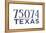 Plano, Texas - 75074 Zip Code (Blue)-Lantern Press-Framed Stretched Canvas