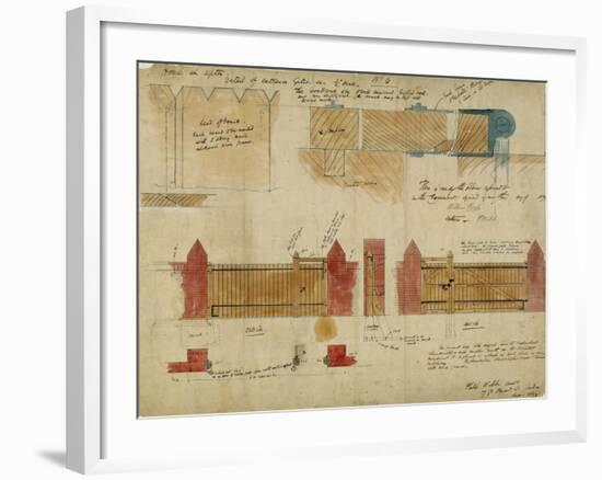 Plans and Elevations for the Red House, Bexley Heath, 1859-Philip Webb-Framed Giclee Print