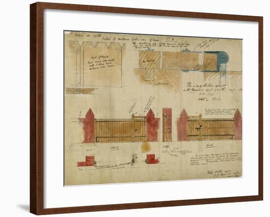 Plans and Elevations for the Red House, Bexley Heath, 1859-Philip Webb-Framed Giclee Print