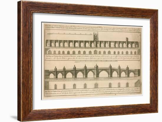 Plans for New London Bridge-English School-Framed Giclee Print