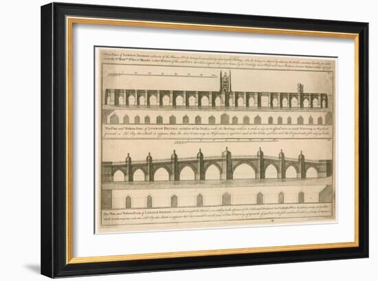 Plans for New London Bridge-English School-Framed Giclee Print