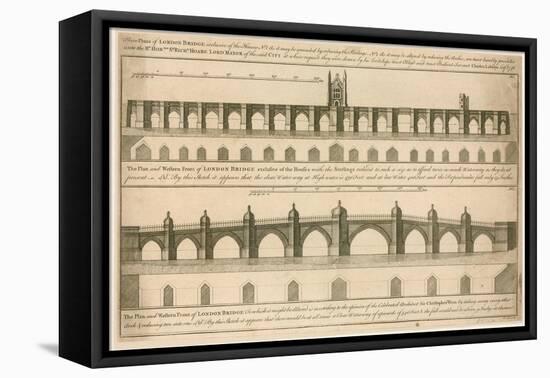 Plans for New London Bridge-English School-Framed Premier Image Canvas