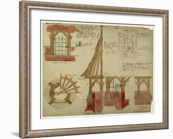 Plans For the Red House, Bexley Heath-Philip Webb-Framed Giclee Print