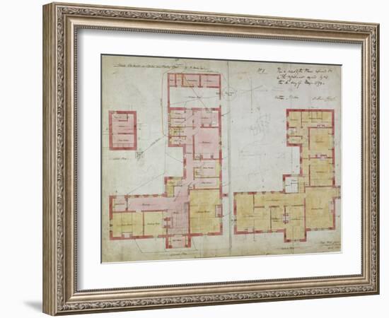 Plans for the Red House, Bexleyheath, London, 1859-Philip Webb-Framed Giclee Print