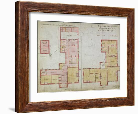 Plans for the Red House, Bexleyheath, London, 1859-Philip Webb-Framed Giclee Print