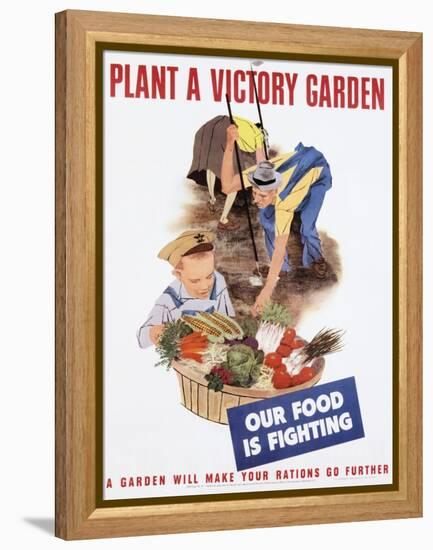 Plant a Victory Garden Poster-null-Framed Premier Image Canvas