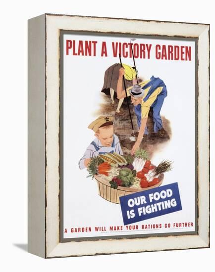 Plant a Victory Garden Poster-null-Framed Premier Image Canvas