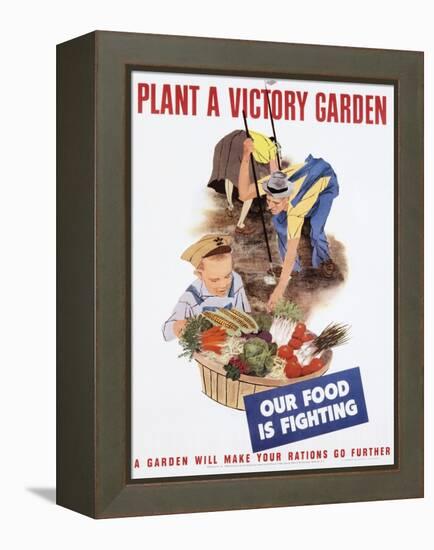 Plant a Victory Garden Poster-null-Framed Premier Image Canvas