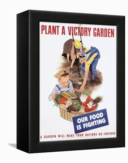 Plant a Victory Garden Poster-null-Framed Premier Image Canvas