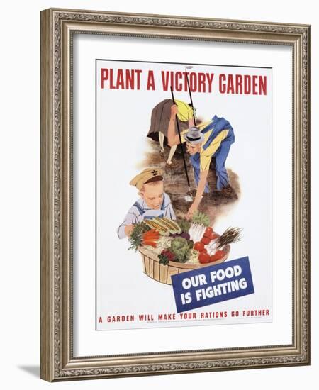 Plant a Victory Garden Poster-null-Framed Photographic Print