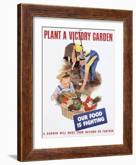 Plant a Victory Garden Poster-null-Framed Photographic Print