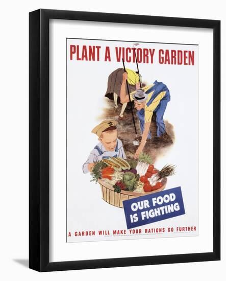 Plant a Victory Garden Poster-null-Framed Photographic Print