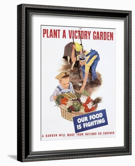 Plant a Victory Garden Poster-null-Framed Photographic Print